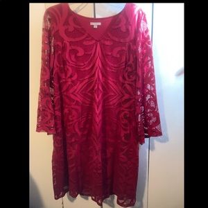 Dressy lace overlay dress